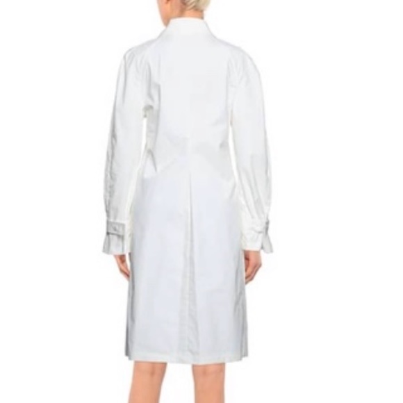 BOTTEGA VENETA MIDI SHIRT WOMEN'S LONG SLEEVE DRESS WHITE NEW - Picture 5 of 15